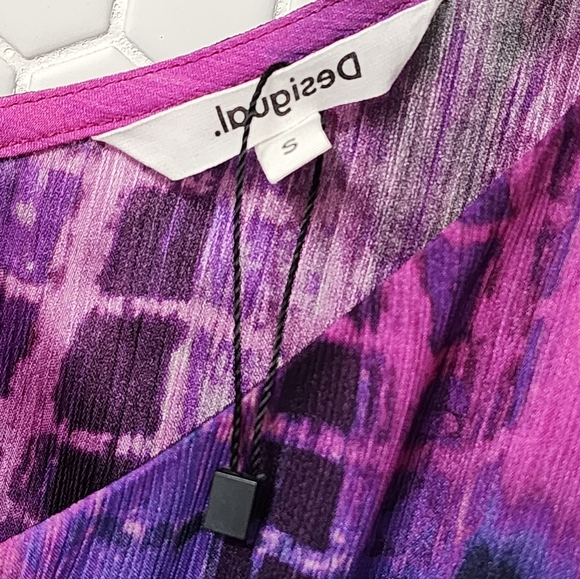 "NEW" Desigual Tie Dye Baby Doll Top - Picture 10 of 13